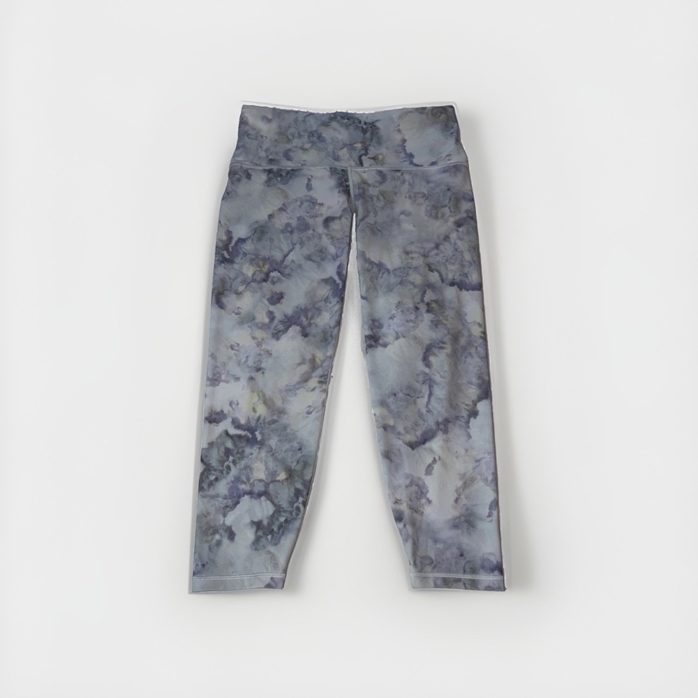 Athleta Elation Leggings Womens 1X Tie Dye Marble 7/8 Tight High Rise Yoga
